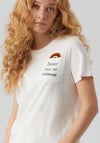 Vero Moda Cara Pocket Full of Sunshine T-Shirt, Snow White