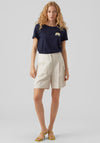 Vero Moda Lillmuno Shorts, Oatmeal