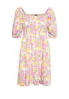 Vero Moda Emma Floral Smock Mini Dress, Pastel Multi