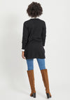 Vila Soft Knit Open Cardigan, Black