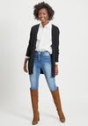 Vila Soft Knit Open Cardigan, Black