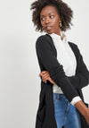 Vila Soft Knit Open Cardigan, Black