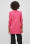 Vila Soft Knit Open Cardigan, Pink Yarrow