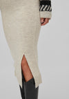 Vila Melia Knit Midi Skirt, Super Light Natural