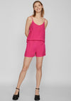 Vila Paya Button Detail Vest Top, Pink Yarrow