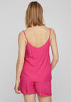 Vila Paya Button Detail Vest Top, Pink Yarrow