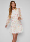 Vila Sophia Floral Ruched Midi Dress, Birch