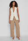 Vila Lysa Slit Back Waistcoat, Birch