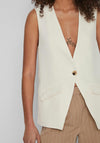 Vila Lysa Slit Back Waistcoat, Birch