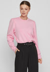 Vila Puffy Soft Touch Sweatshirt, Begonia Pink