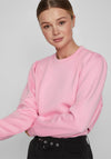 Vila Puffy Soft Touch Sweatshirt, Begonia Pink