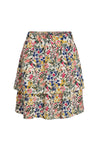 Vila Arianne Floral Print Mini Skirt, Birch