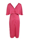 Vila Moma Satin Maxi Dress, Pink Yarrow