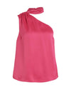 Vila Moma Satin Halter Neck Top, Pink Yarrow