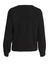 Vila Renan V Neck Top, Black
