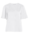 Vila Kristina Satin Top, Cloud Dancer