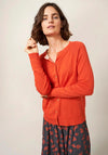 White Stuff Lulu Short Knit Cardigan, Bright Orange