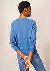 White Stuff Lulu Flamingo Short Knit Cardigan, Blue