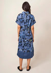 White Stuff Reno Floral Linen Shirt Dress, Blue