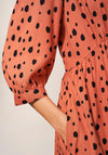 White Stuff Lucy Dalmatian Print Midi Dress, Orange