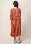 White Stuff Lucy Dalmatian Print Midi Dress, Orange