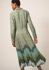 White Stuff Renee Midi Shirt Dress, Green Multi