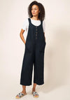 White Stuff Viola Linen Dungarees, Black