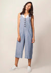 White Stuff Viola Linen Dungarees, Chambray Blue