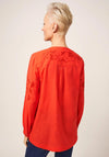 White Stuff Marta Embroidered Shirt, Orange