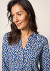 White Stuff Annie Print Jersey Shirt, Navy Multi