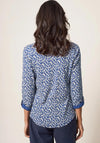 White Stuff Annie Print Jersey Shirt, Navy Multi
