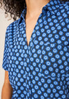 White Stuff Penny Print Jersey Shirt, Blue & Black