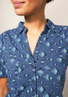 White Stuff Penny Print Jersey Shirt, Blue