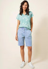 White Stuff Twister Chino Knee Length Shorts, Light Blue