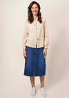 White Stuff Penny Denim Midi Skirt, Mid Blue