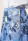 White Stuff Ciara Print Linen Skirt, Blue