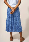 White Stuff Mora Print A Line Skirt, Blue