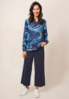 White Stuff Iris Aquatic Print Top, Blue