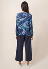 White Stuff Iris Aquatic Print Top, Blue