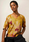 White Stuff Kate Linen Blend Top, Yellow Multi