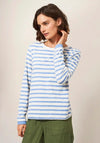 White Stuff Cassie Stripe Long Sleeve T-Shirt, Blue Multi