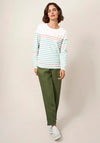 White Stuff Cassie Stripe Long Sleeve T-Shirt, White Multi