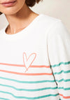 White Stuff Cassie Stripe Long Sleeve T-Shirt, White Multi