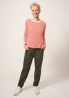White Stuff Cassie Stripe Long Sleeve T-Shirt, Orange