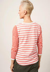 White Stuff Cassie Stripe Long Sleeve T-Shirt, Orange