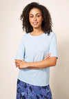 White Stuff Annabel Fairtrade Cotton T-Shirt, Light Blue