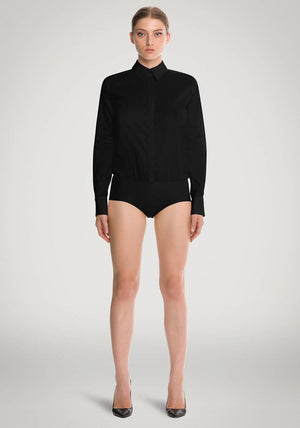 Wolford London Shirt Bodysuit, Black