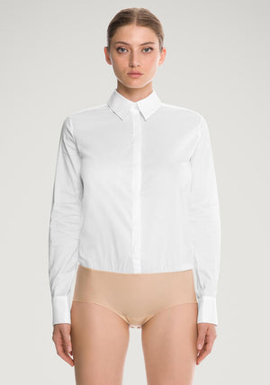 Wolford London Shirt Bodysuit, White
