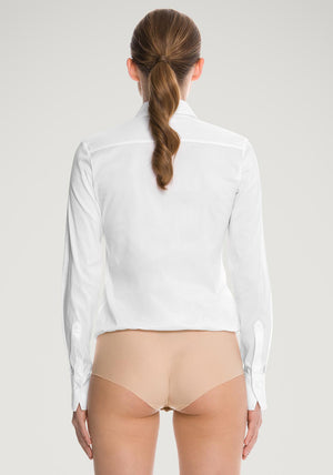 Wolford London Shirt Bodysuit, White