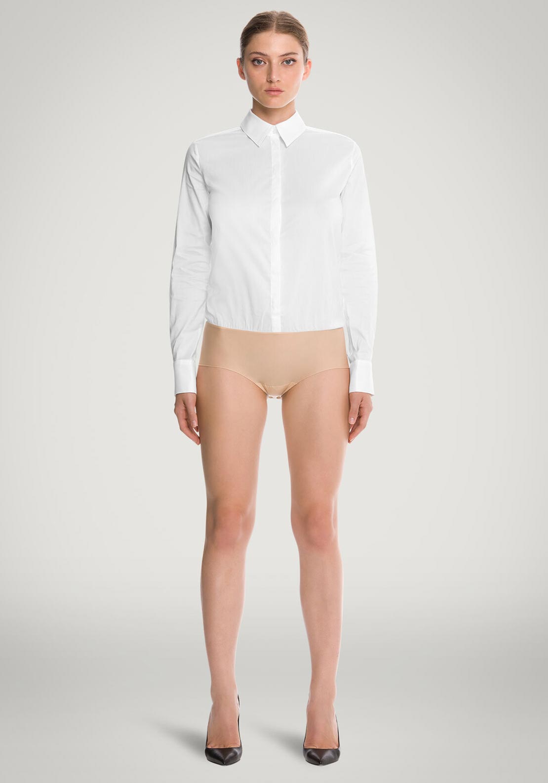 Wolford London Shirt Bodysuit, White